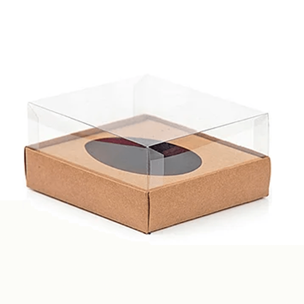 Caixa Base com Moldura 1 Ovo de Colher 350g Kraft com 5 un ASSK